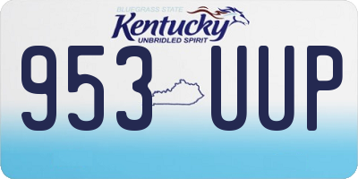 KY license plate 953UUP