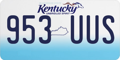 KY license plate 953UUS