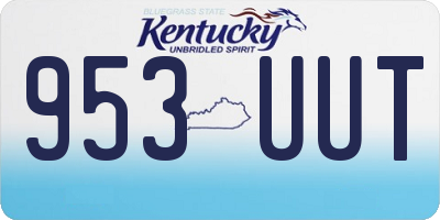 KY license plate 953UUT