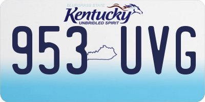 KY license plate 953UVG
