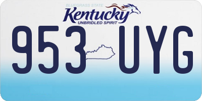 KY license plate 953UYG