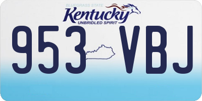 KY license plate 953VBJ
