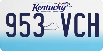 KY license plate 953VCH