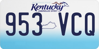 KY license plate 953VCQ