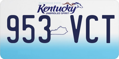 KY license plate 953VCT