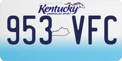 KY license plate 953VFC