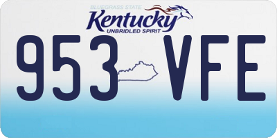 KY license plate 953VFE