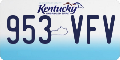 KY license plate 953VFV
