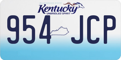 KY license plate 954JCP