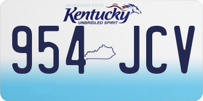 KY license plate 954JCV