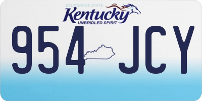 KY license plate 954JCY