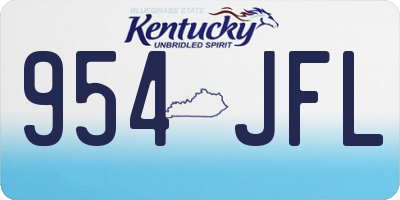 KY license plate 954JFL