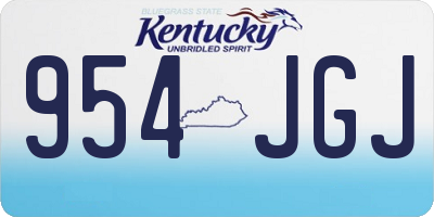 KY license plate 954JGJ