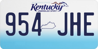 KY license plate 954JHE