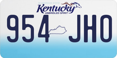KY license plate 954JHO