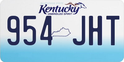 KY license plate 954JHT
