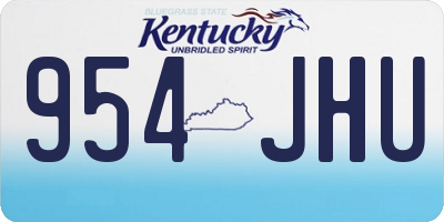 KY license plate 954JHU