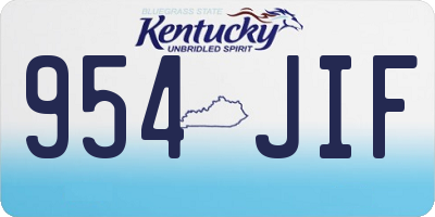 KY license plate 954JIF