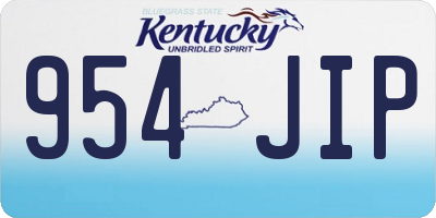KY license plate 954JIP