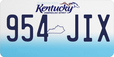 KY license plate 954JIX