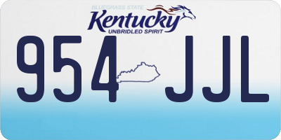 KY license plate 954JJL