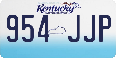 KY license plate 954JJP