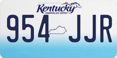 KY license plate 954JJR
