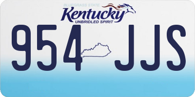 KY license plate 954JJS