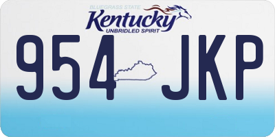 KY license plate 954JKP