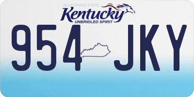 KY license plate 954JKY