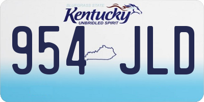 KY license plate 954JLD