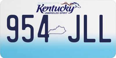 KY license plate 954JLL