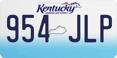 KY license plate 954JLP