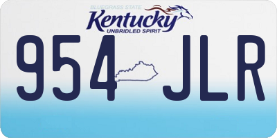 KY license plate 954JLR
