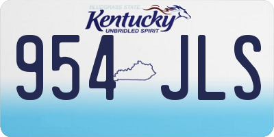 KY license plate 954JLS