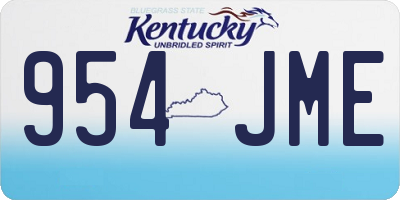KY license plate 954JME
