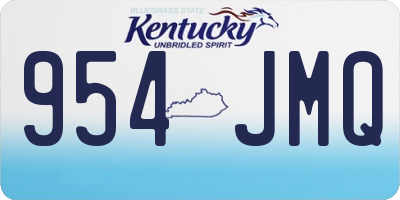 KY license plate 954JMQ