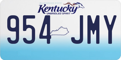KY license plate 954JMY