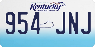 KY license plate 954JNJ