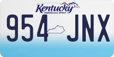 KY license plate 954JNX