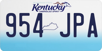 KY license plate 954JPA