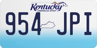 KY license plate 954JPI