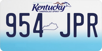 KY license plate 954JPR