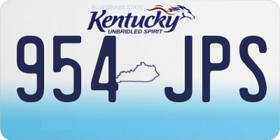 KY license plate 954JPS