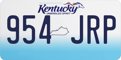 KY license plate 954JRP