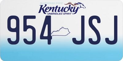 KY license plate 954JSJ