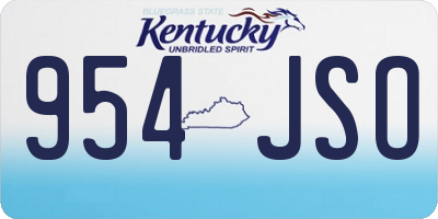 KY license plate 954JSO