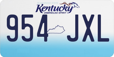 KY license plate 954JXL