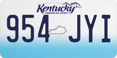 KY license plate 954JYI