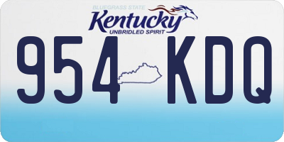 KY license plate 954KDQ